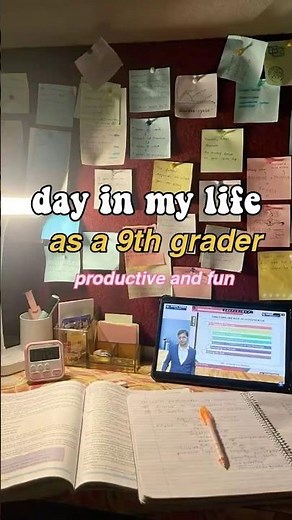 Day in my life AS A 9TH GRADER #study #vlog #productivity