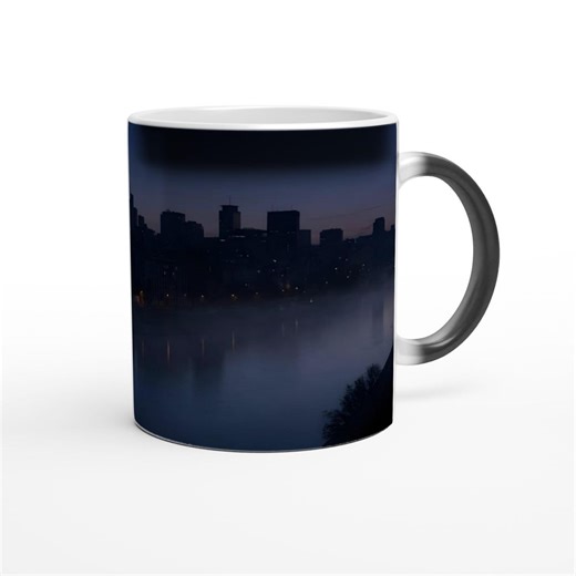 Magic Color Changing Mug, Sleeping City Night Skyline, Heat Sensitive Cup, Moody Urban Aesthetic, 11oz Ceramic Surprise Gift Night Owl - Etsy