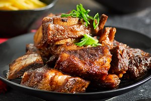 Slow-cooked beef ribs