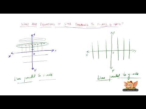 What are lines parallel to x-axis and y-axis ?