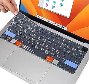 MacBook Shortcut Keyboard Cover for MacBook Pro 14" 16" M5-M1 A3112 A3185 A3401 A3186 A3403 A2918 A2992, M5-M2 MacBook Air 15" A3241 A3114 A2941/Air 13.6 A3113 A3240, MacBook Neo 13" Protector Skin
