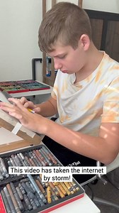 At just 16 years old, Viktor is not only an amazing artist but also a proud autistic creator. Let’s show him some love! ❤️ | Vichy’s art