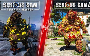 SeriousSam-SiberianMayhemvsSeriousSam4-直接比较！注意细节和图形！