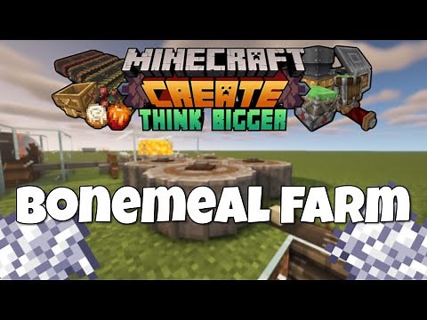Minecraft Create Mod Tutorial - How to Make a Bonemeal Farm Ep 39