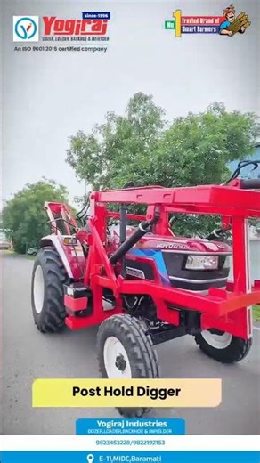 Tractor Front End Crane || Pole Hole Digger ||