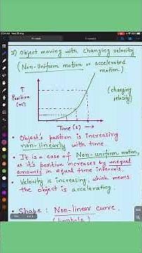 Position-time Graphs : Different Shapes. Class 9 : Motion. #class9 #motion #science #physics