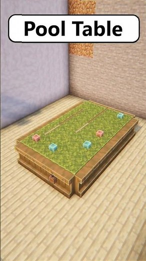 Minecraft Pool Table Build Everyone Wants #minecraft #shorts #tutorial