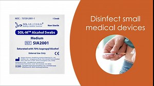 SOL-M Alcohol Swabs | 100 Medium Alcohol Prep Pads for Skin Prep & Injection | Individually Wrapped Alcohol Pads | Saturated with 70% Isopropyl Alcohol