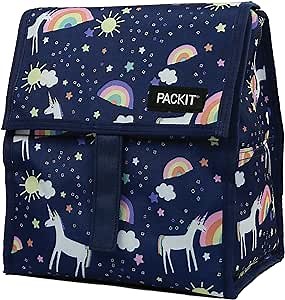 PackIt Freezable Lunch Bag, Unicorn Sky, Built with EcoFreeze Technology, Foldable, Reusable, Zip with Buckle Handle, Designed for Work Lunch and Fresh Lunch On the Go