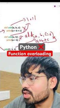 Why python doesn’t support function overloading? Function overloading #python #coding #interview #ai