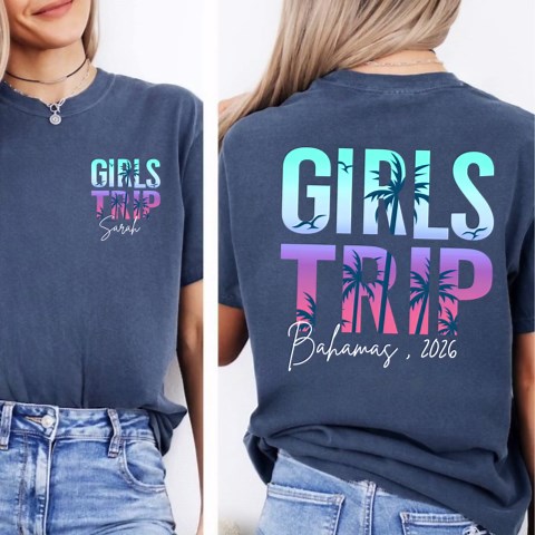 Custom Girls Trip 2026 Shirt, Personalized Girls Trip Gifts, Girls Weekend, Girls Vacation Comfort Colors Tee, Girls Summer Trip Shirts TR33 - Etsy