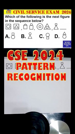 993 reactions · 96 shares | Civil Service Exam 2024 Analytical Ability Pattern Recognition #civilserviceexam2024 #CSEAugust2024 #mathematics #CSE #madmathtv | Ron Robert Pecaña | Facebook