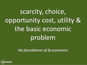 Scarcity, Choice, Opportunity Cost, Utility & Basic Economic Problem | IB Microeconomics