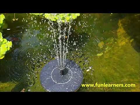 Solar powered floating fountain