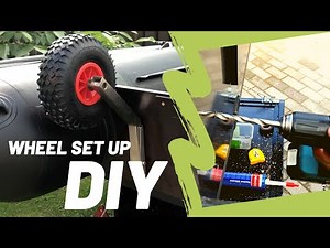 Launching wheels for inflatable boat with transom - assembly instruction