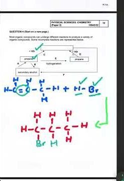 Grade 12 Physical Sciences Organic Chemistry Reactions Markovnikov #grade12 #matric #finalexam #SAMA