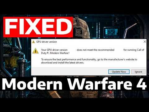 How To Fix MW4 Your GPU Driver Version Does Not Meet The Recommended Requirements