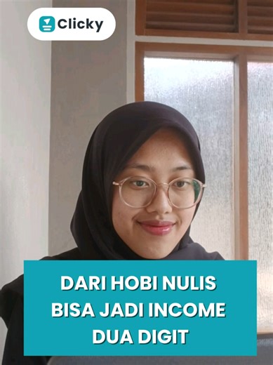 Komen Gabung untuk belajar cara jual tulisan di Clicky ✨ Sekarang udah nggak bingung lagi pas tanggal tua, soalnya bisa punya cuan tambahan dari Clicky 🤩 #clickycreator #kreatordigital #produkdigitalpemula #remotework #wfh
