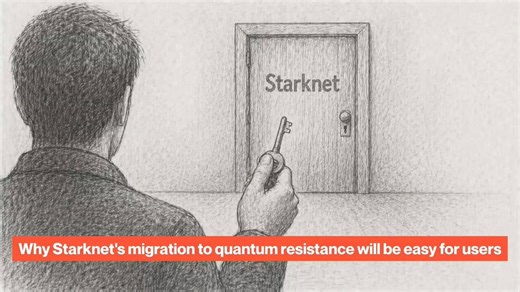 Starknet's migration to being fully quantum-resistant will be very easy for users.The key element that will make it easy is native Account Abstraction. Native AA is one of the most important design choices we've made. An unpopular choice, but an excellent one.