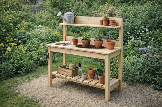 Nordic Potting Bench Woodworking Plans PDF - Etsy