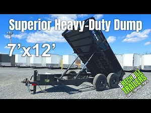 BWISE 7x12 Dump Trailer - Heavy Duty Series - 14K GVWR - Model DT712LPHD-14