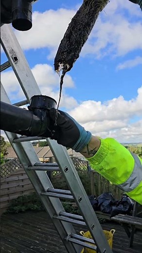 How to unblock gutter downpipe?