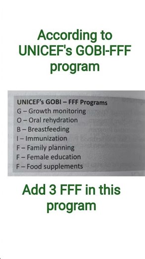 New modified program GOBI TO GOBI-FFF According to UNICEF