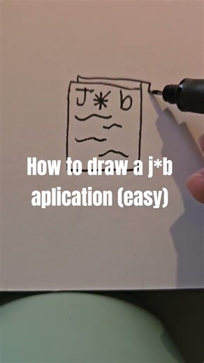 how to draw a job application #short