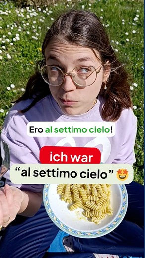 Was bedeutet "essere al settimo cielo”?🤔 Schreib es mir in die Kommentare! ⬇️ das ist mir geschehen, als ich durch Italien gereist habe🤭 Pasta pasta PASTA!! 😂 PS. Möchtest du Italienisch mit 100% muttersprachlichen LehrerInnen lernen, mit Einzel-, Paar- oder Gruppenkursen, die auf deine Bedürfnisse zugeschnitten sind? Klicke auf den Link in meinen Profil und buche eine kostenlose und unverbindliche Privatstunde mit uns! 🇮🇹 | Italienisch Lernen mit Francesca