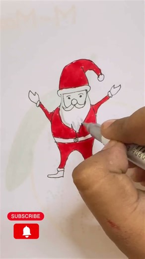 🎅✨ Learn to Draw Santa Claus – Step-by-Step Fun for Kids! ✨🎅 #viralvideo #art #funvideo #christmas