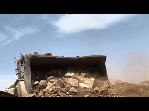 PLAYING with GIANT Rocks!ASMR Rock Quarry CRUSHING Operations-primary Jaw Crusher in Action.