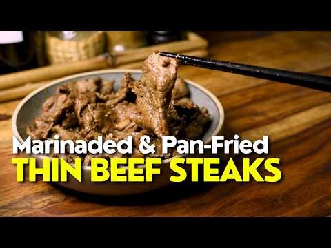 How to cook Thin Cut Beef Steak & Garlic Soy Marinade