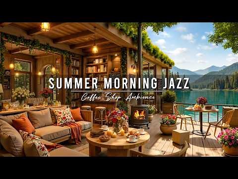 Summer Morning Jazz 🌞 Coffee Shop Ambience with Relaxing Jazz Instrumental Music for Studying, Work