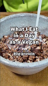 What I eat in a day 80g of vegan protein 💪