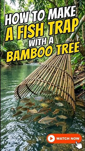 How to make a working fishing trap from bamboo
