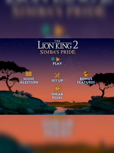 Exploring The Lion King 2: Simba's Pride DVD Menu