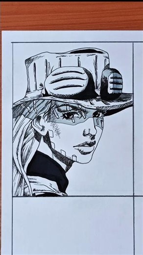 Drawing of Gyro Zeppeli 🏇 #steelballrun#jojosbizzareadventure#gyrozeppeli #drawing#draw#art#jojo