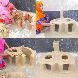 How to make mud clay oven for outdoor cooking | Rana Craft