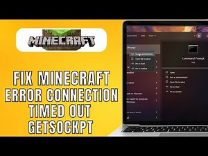 How To Fix Minecraft Error Connection Timed Out: GETSOCKOPT (2024) Quick and Easy