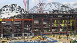 Today marks two years since the Texas Rangers and City of Arlington, TX - City Hall broke ground on Globe Life Field. Speed through 24-months of progress. | Globe Life Field