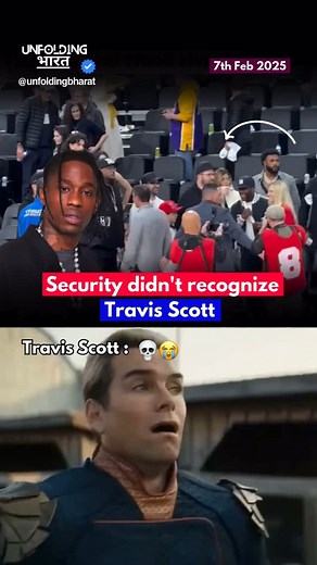 18K views · 8.6K reactions | The security grabbed Travis Scott after not recognizing him. Follow @unfoldingbharat for the latest updates on News | Trends | Memes. (unfoldingbharat,explorepage,exploreindia,indianews,trending,travisscott) | Unfolding Bharat | Facebook