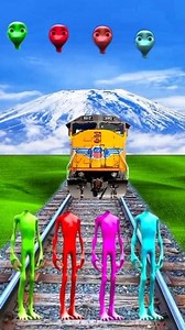 4 cute aliens vs train falling heads #reelsfbviral #reelstrending #viralchallenge #gaming | High Koncept media