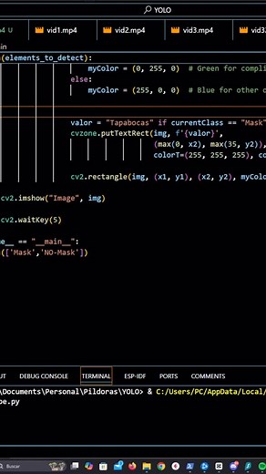 11K views · 1K reactions | Deteccion de tapabocas con YOLO v8 落 #programacion #python #computervision | Pildoras de programación | Facebook