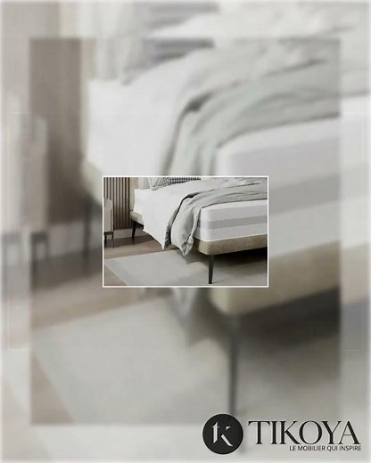 Lit avec Tête de Lit CELESTE - 180 x 200 cm