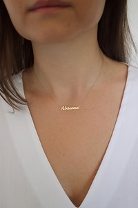 14k Solid Gold Name Necklace , Personalized Name Necklace , Gold Name Necklace, Personalized Jewelry, Personalized Gifts, Mothers Day Gifts - Etsy UK
