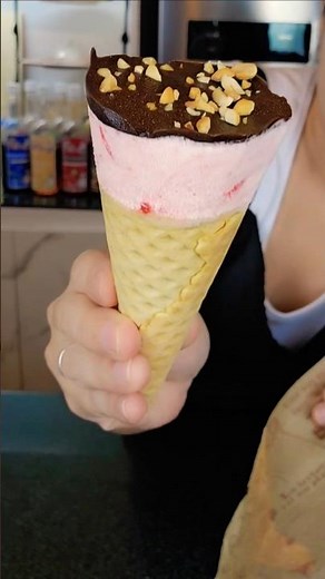 Strawberry Cone Style Ice Cream