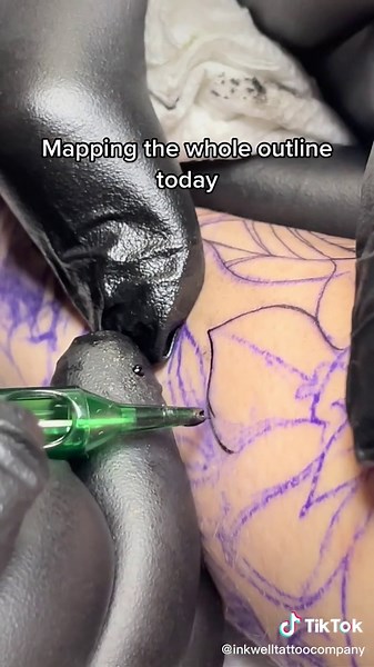 Peony Sleeve Tattoo Process