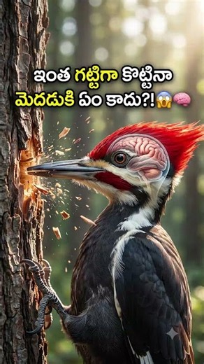 How Woodpeckers Don't Hurt Their Brain #facts #viralfacts #youtubeshorts