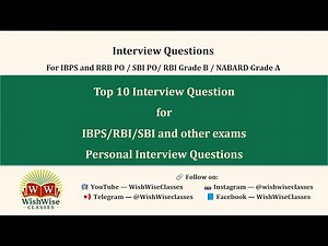 Top Banking Interview Questions | Personal Interview (PI) for IBPS PO, SBI PO, RRB |