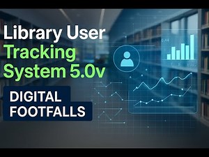 "Library User Tracking System 5.0v" and "Digital Footfalls" for high visibility.
